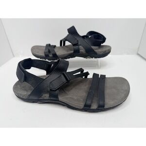 Merrell Women's Black Leather Sandals Size 9 Comfort Walking Strap J002684